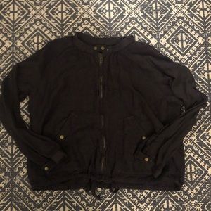 Light weight cropped bomber jacket lucky brand